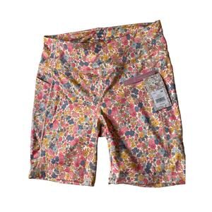 Kinsie women’s Performance Vanilla Ditsy Floral Pocket Short sz Md NWT